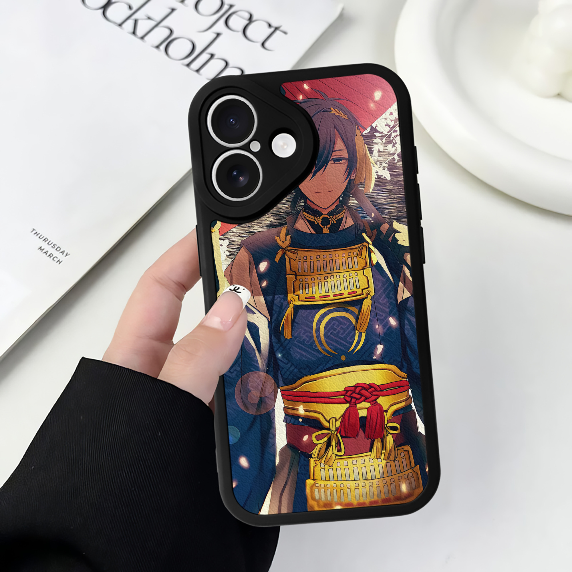 （画像用） 刀剣乱舞 Touken Ranbu 【iPhone 16シリーズ対応】シリコンスマホケース（レザー調） 材質：シリコン